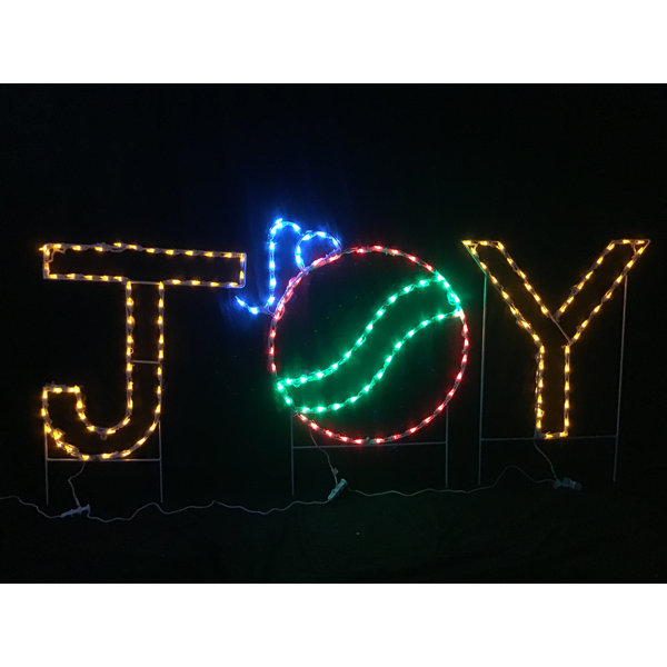 Lori's Lighted D'Lites JOY with Ornament Letter Sign Christmas Holiday Lighted Display Wayfair